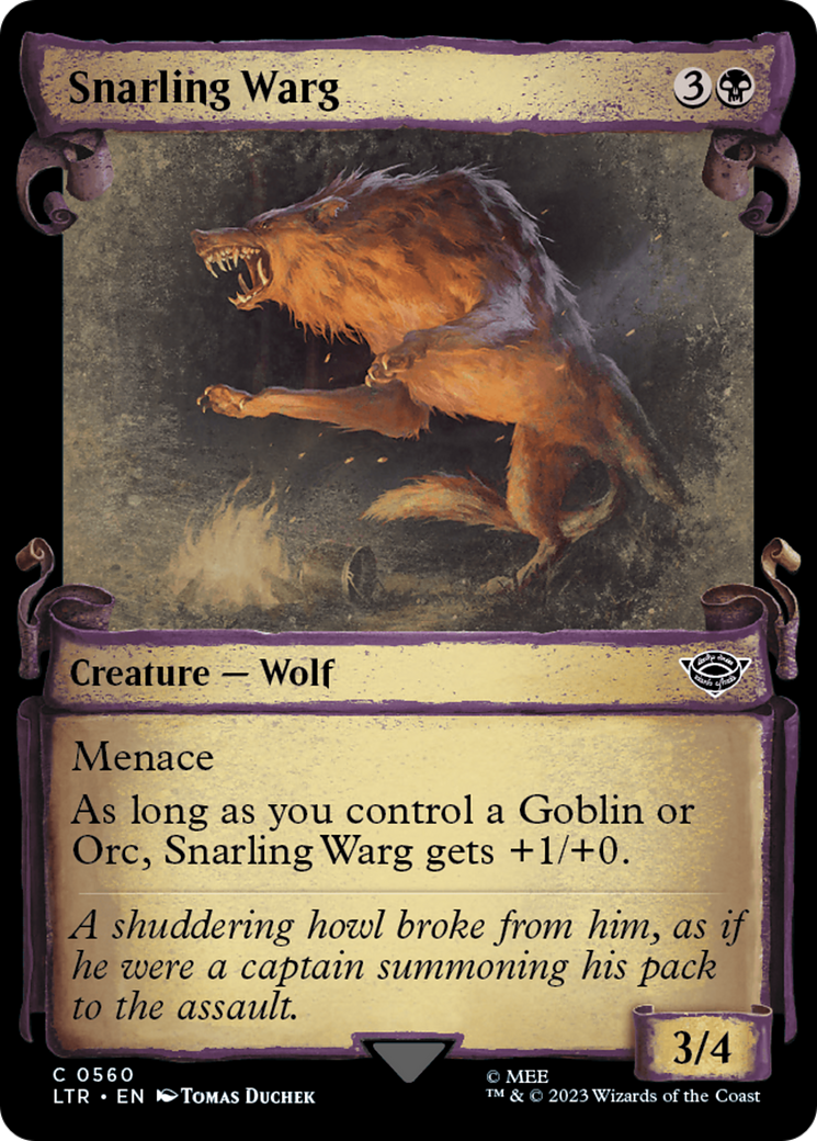 Snarling Warg [The Lord of the Rings: Tales of Middle-Earth Showcase Scrolls] - Evolution TCG
