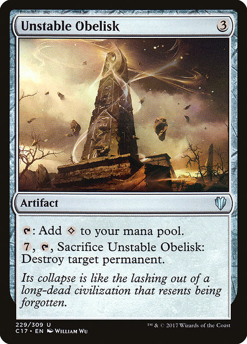 Unstable Obelisk [Commander 2017] - Evolution TCG