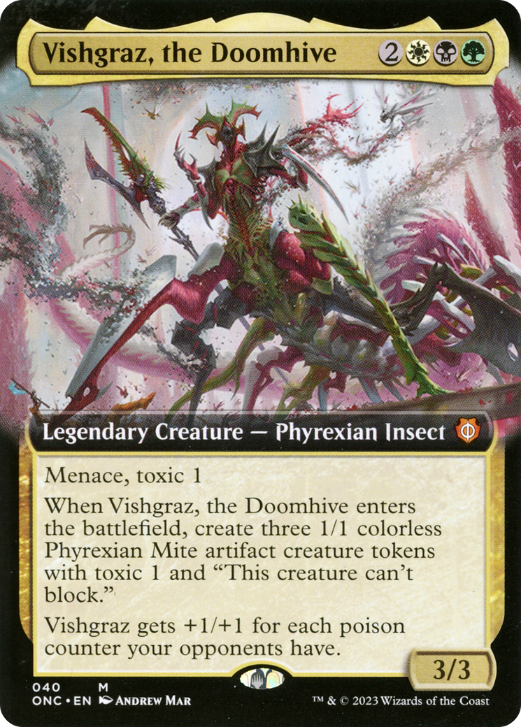Vishgraz, the Doomhive (Extended Art) [Phyrexia: All Will Be One Commander] - Evolution TCG