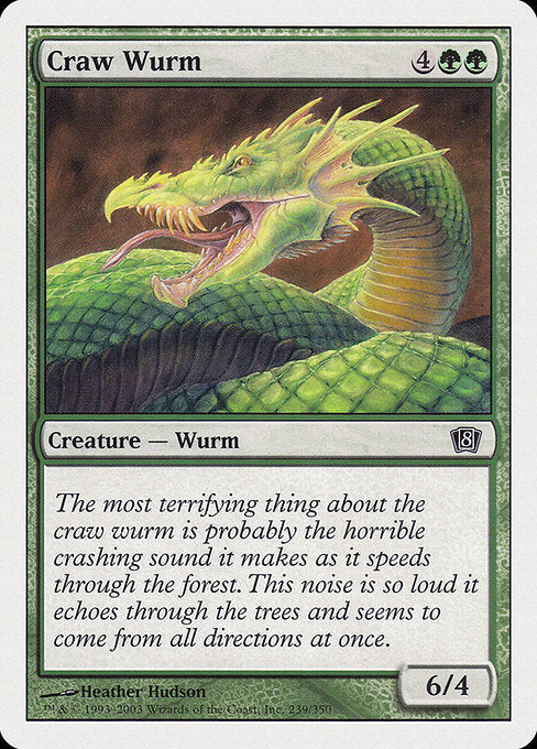 Craw Wurm [Eighth Edition] - Evolution TCG