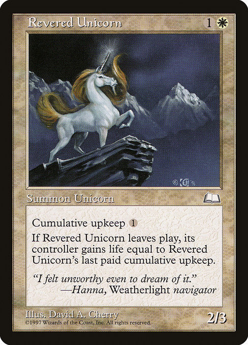 Revered Unicorn [Weatherlight] - Evolution TCG