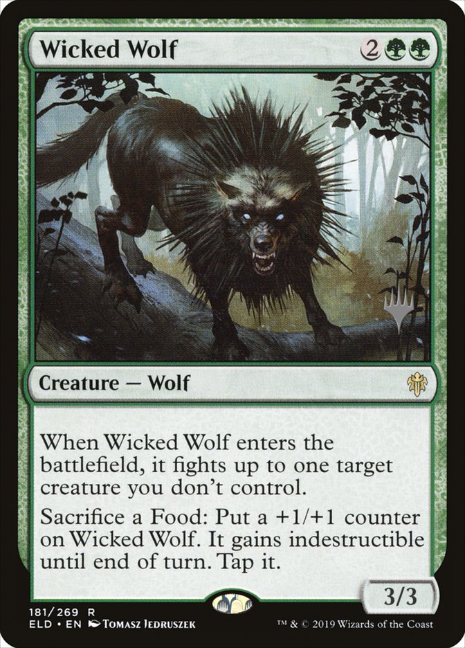 Wicked Wolf (Promo Pack) [Throne of Eldraine Promos] - Evolution TCG