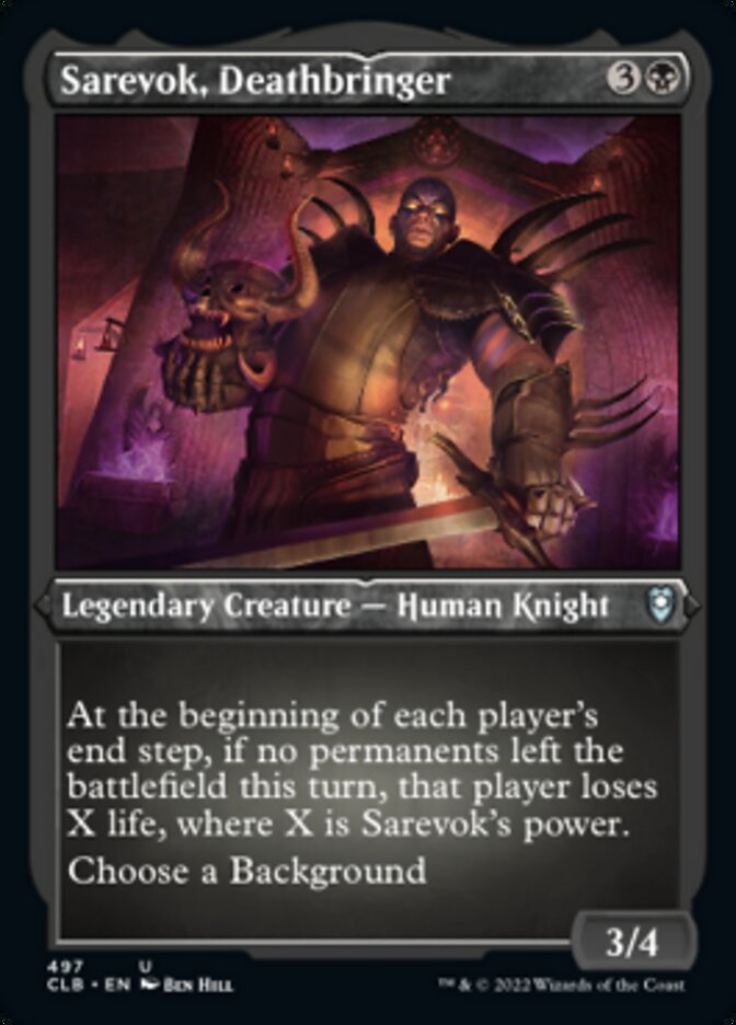 Sarevok, Deathbringer (Foil Etched) [Commander Legends: Battle for Baldur's Gate] - Evolution TCG