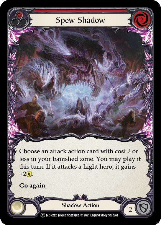 Spew Shadow (Red) [U-MON212] (Monarch Unlimited)  Unlimited Normal - Evolution TCG