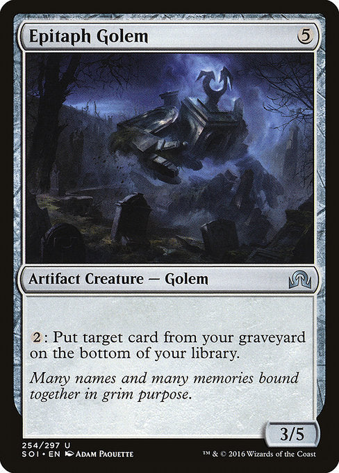 Epitaph Golem [Shadows over Innistrad] - Evolution TCG