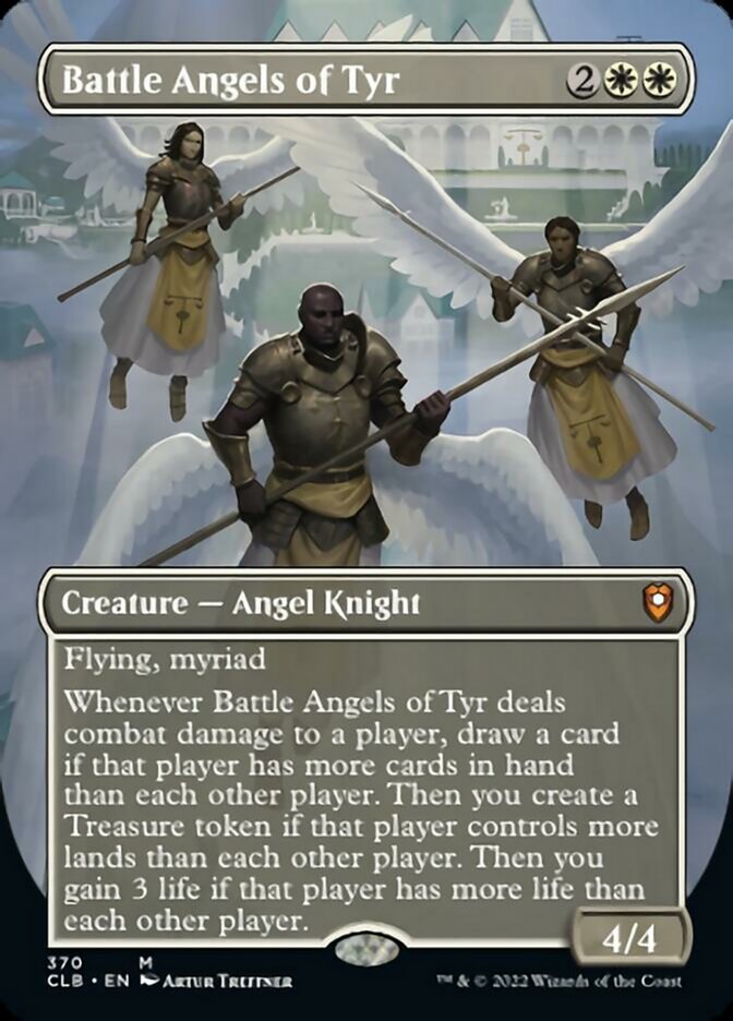 Battle Angels of Tyr (Borderless Alternate Art) [Commander Legends: Battle for Baldur's Gate] - Evolution TCG