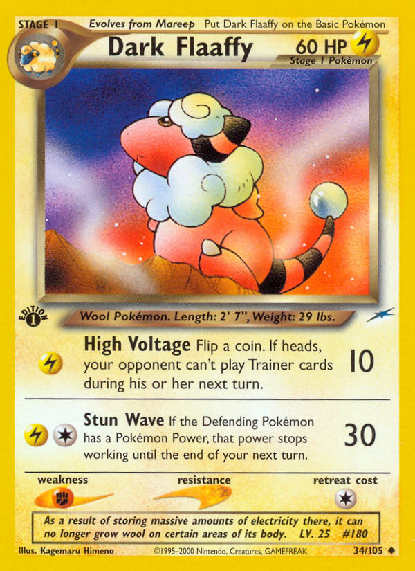 Dark Flaaffy (34/105) [Neo Destiny 1st Edition] - Evolution TCG