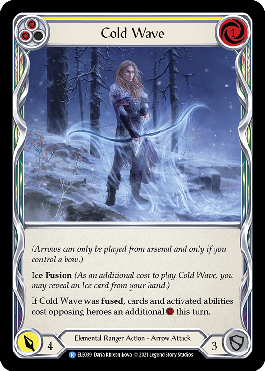 Cold Wave (Yellow) [ELE039] (Tales of Aria)  1st Edition Normal - Evolution TCG
