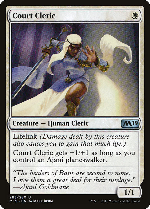 Court Cleric [Core Set 2019] - Evolution TCG