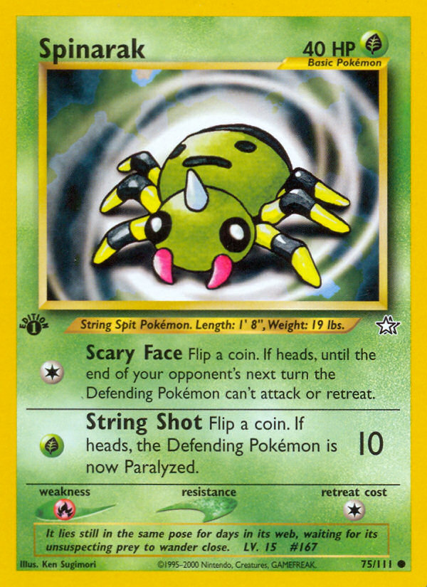Spinarak (75/111) [Neo Genesis 1st Edition] - Evolution TCG