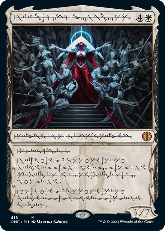 Elesh Norn, Mother of Machines (Phyrexian Step-and-Compleat Foil) [Phyrexia: All Will Be One] - Evolution TCG