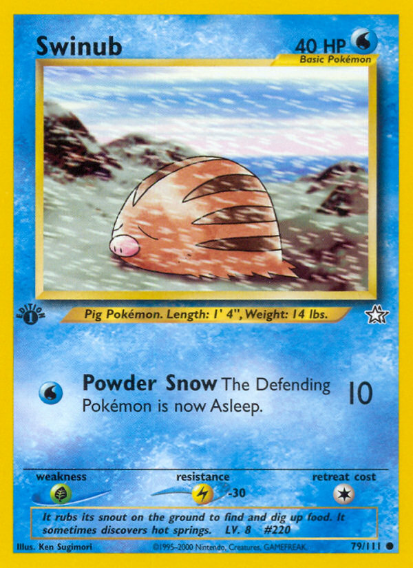 Swinub (79/111) [Neo Genesis 1st Edition] - Evolution TCG
