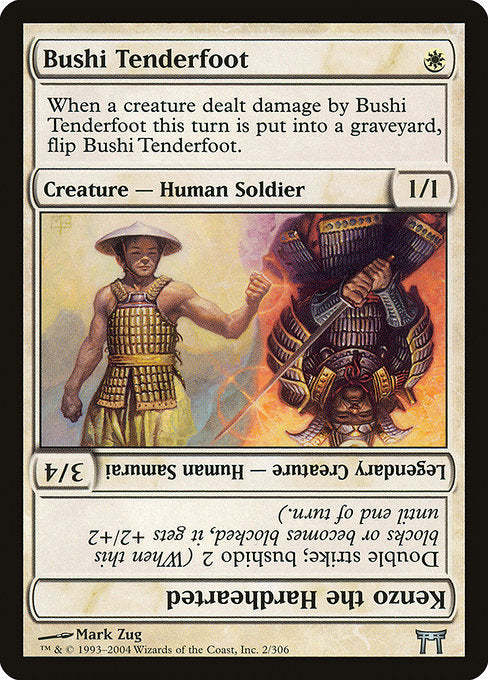 Bushi Tenderfoot // Kenzo the Hardhearted [Champions of Kamigawa] - Evolution TCG