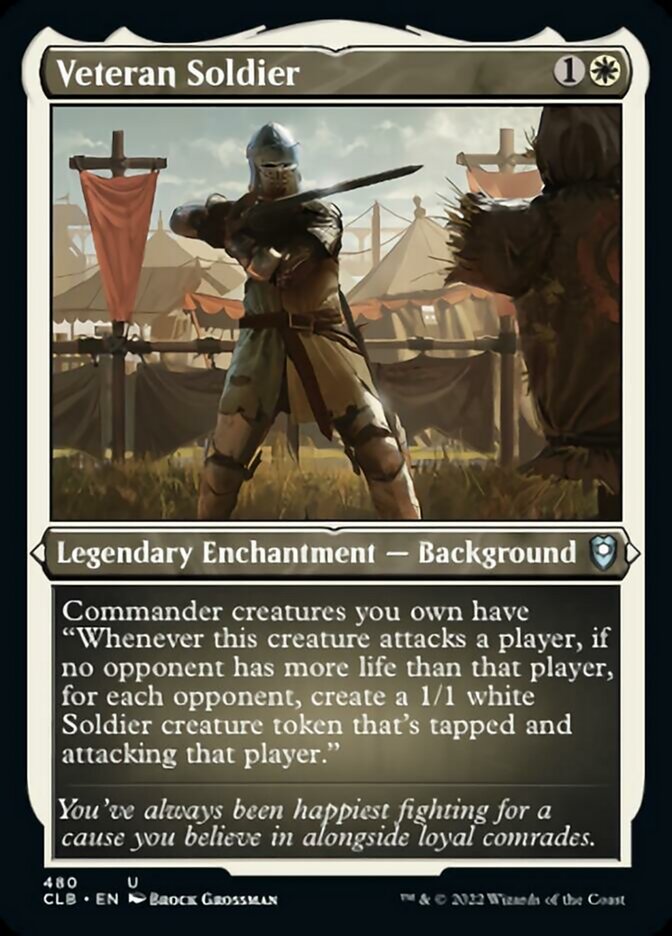 Veteran Soldier (Foil Etched) [Commander Legends: Battle for Baldur's Gate] - Evolution TCG