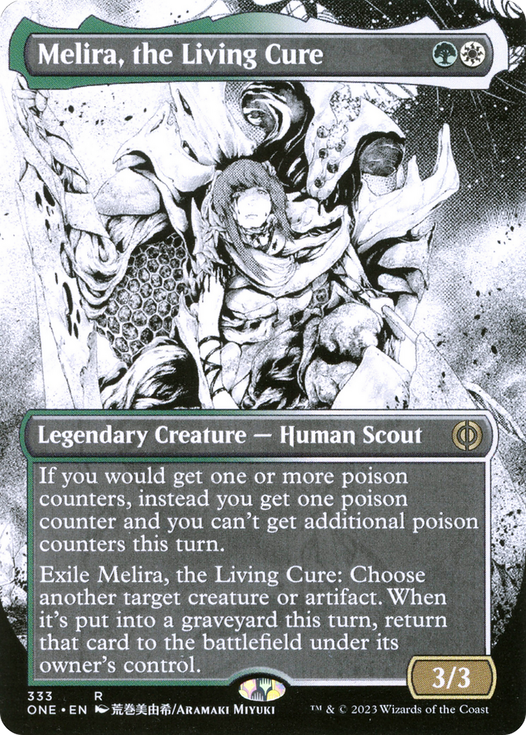 Melira, the Living Cure (Borderless Manga) [Phyrexia: All Will Be One] - Evolution TCG