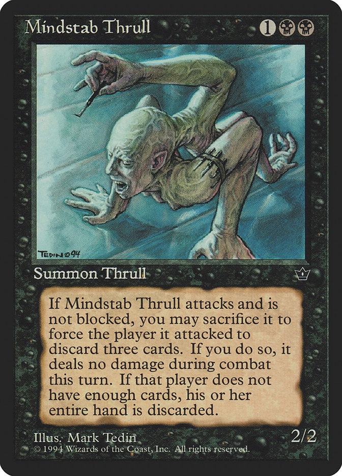 Mindstab Thrull (Mark Tedin) [Fallen Empires] - Evolution TCG