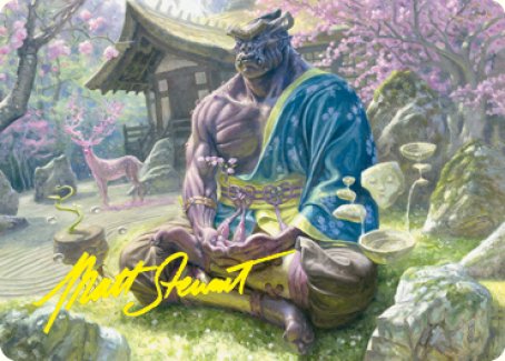 Kosei, Penitent Warlord Art Card (Gold-Stamped Signature) [Kamigawa: Neon Dynasty Art Series] - Evolution TCG