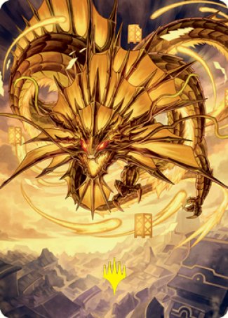 Ao, the Dawn Sky 2 Art Card (Gold-Stamped Signature) [Kamigawa: Neon Dynasty Art Series] - Evolution TCG