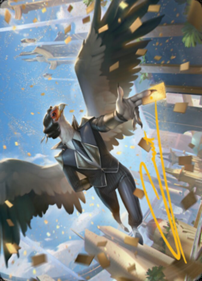 Skyboon Evangelist Art Card (Gold-Stamped Signature) [Streets of New Capenna Art Series] - Evolution TCG
