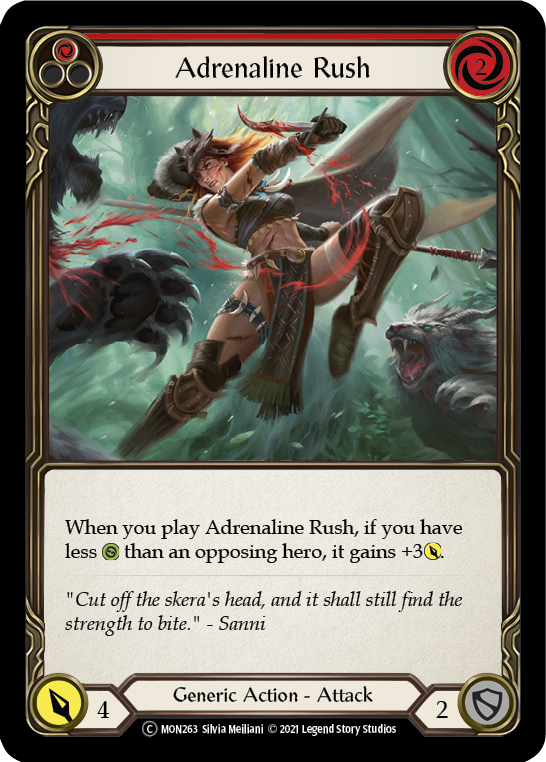 Adrenaline Rush (Red) [U-MON263] (Monarch Unlimited)  Unlimited Normal - Evolution TCG
