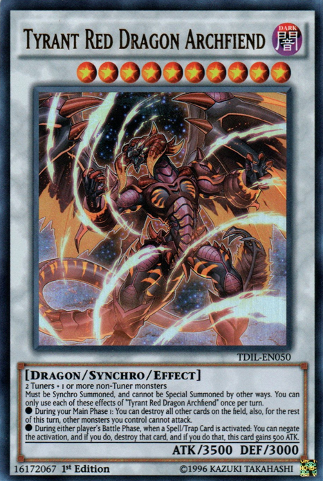 Tyrant Red Dragon Archfiend [TDIL-EN050] Ultra Rare - Evolution TCG