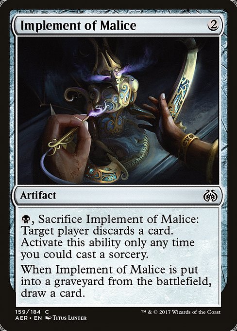Implement of Malice [Aether Revolt] - Evolution TCG