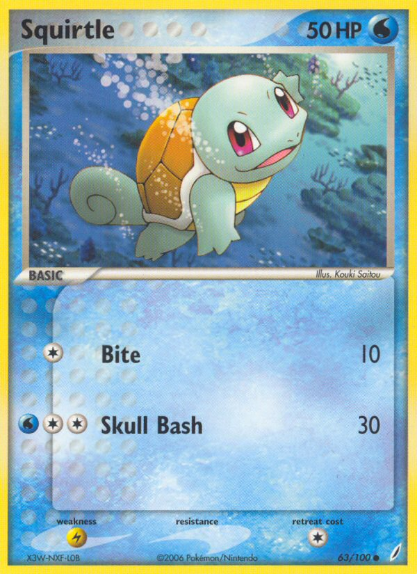 Squirtle (63/100) [EX: Crystal Guardians] - Evolution TCG