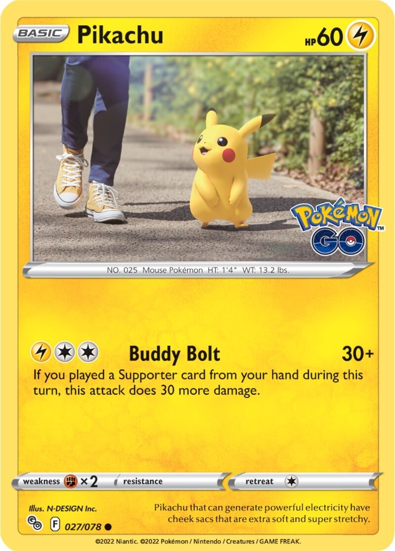 Pikachu (027/078) [Pokémon GO] - Evolution TCG