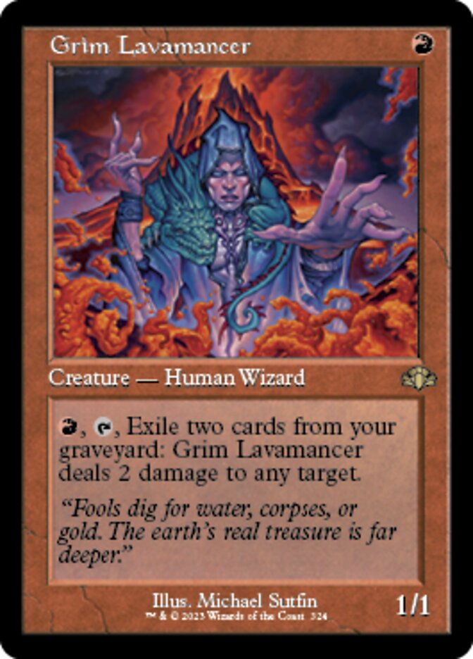 Grim Lavamancer (Retro) [Dominaria Remastered] - Evolution TCG