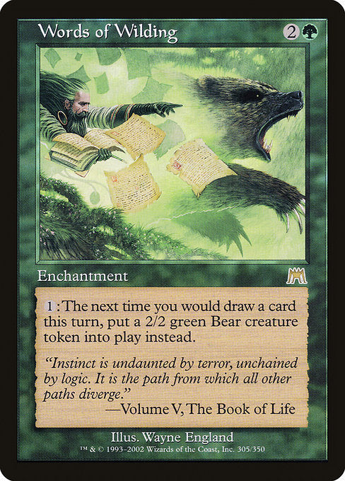 Words of Wilding [Onslaught] - Evolution TCG