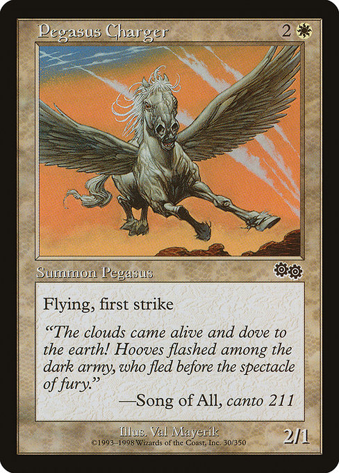 Pegasus Charger [Urza's Saga] - Evolution TCG