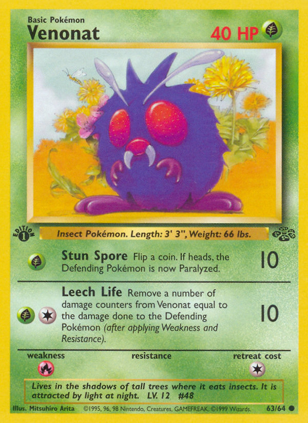 Venonat (63/64) [Jungle 1st Edition] - Evolution TCG