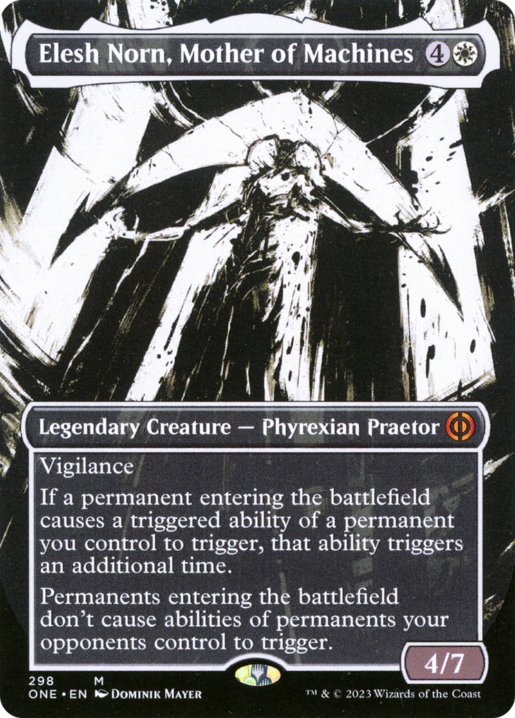 Elesh Norn, Mother of Machines (Borderless Ichor) [Phyrexia: All Will Be One] - Evolution TCG