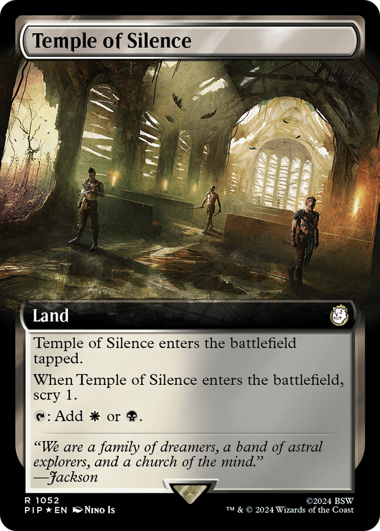 Temple of Silence (Extended Art) (Surge Foil) [Fallout] - Evolution TCG