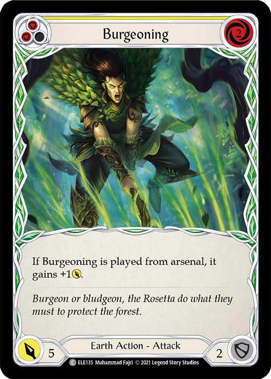 Burgeoning (Yellow) [ELE135] (Tales of Aria)  1st Edition Normal - Evolution TCG