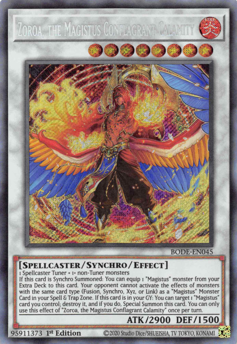 Zoroa, the Magistus Conflagrant Calamity [BODE-EN045] Secret Rare - Evolution TCG