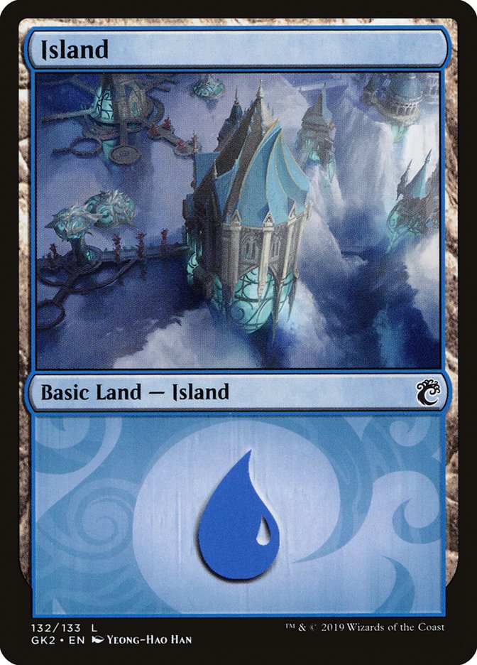 Island (132) [Ravnica Allegiance Guild Kit] - Evolution TCG