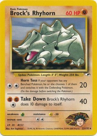 Brock's Rhyhorn (22/132) [Gym Heroes Unlimited] - Evolution TCG
