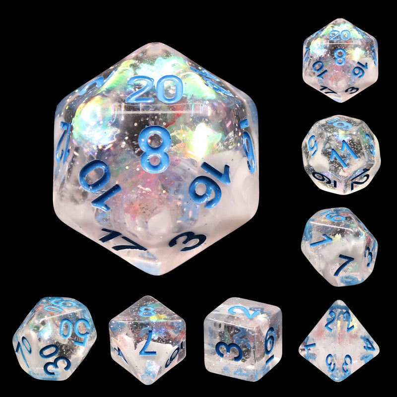 A&H Dice: Blue Notes - Poly 7 Die Set - Evolution TCG