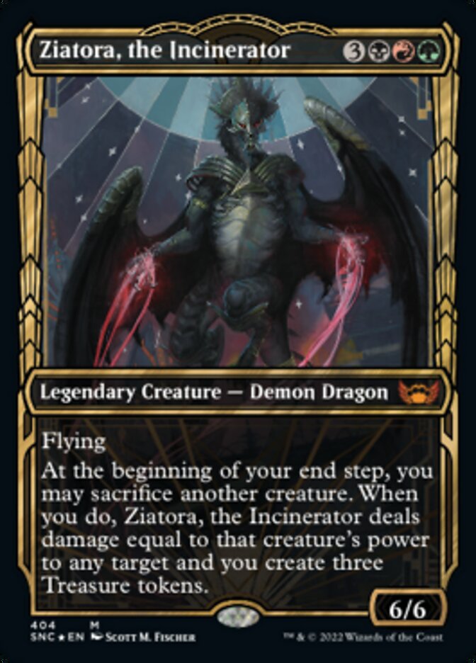 Ziatora, the Incinerator (Showcase Golden Age Gilded Foil) [Streets of New Capenna] - Evolution TCG