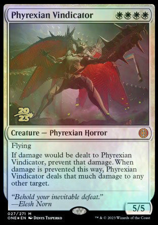 Phyrexian Vindicator [Phyrexia: All Will Be One Prerelease Promos] - Evolution TCG