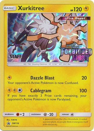 Xurkitree (SM116) (Staff Prerelease Promo) [Sun & Moon: Black Star Promos] - Evolution TCG