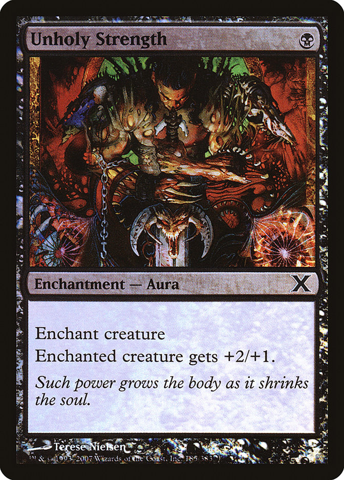 Unholy Strength (Premium Foil) [Tenth Edition] - Evolution TCG