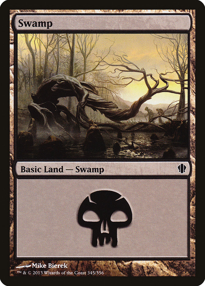Swamp (345) [Commander 2013] - Evolution TCG