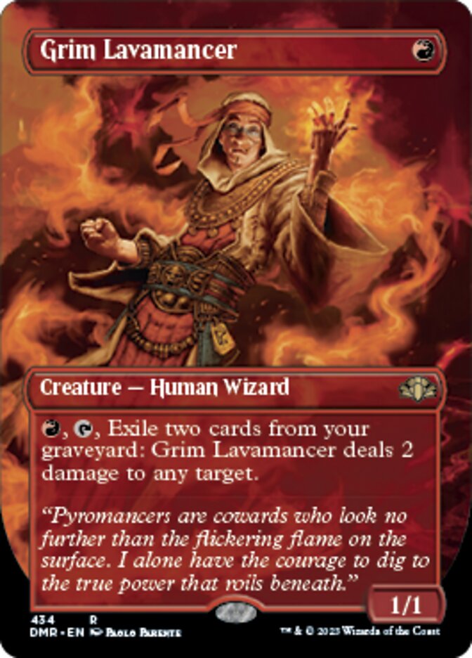 Grim Lavamancer (Borderless Alternate Art) [Dominaria Remastered] - Evolution TCG