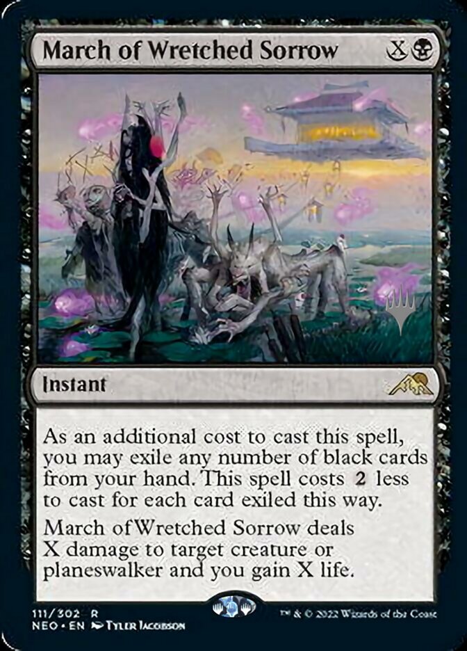 March of Wretched Sorrow (Promo Pack) [Kamigawa: Neon Dynasty Promos] - Evolution TCG