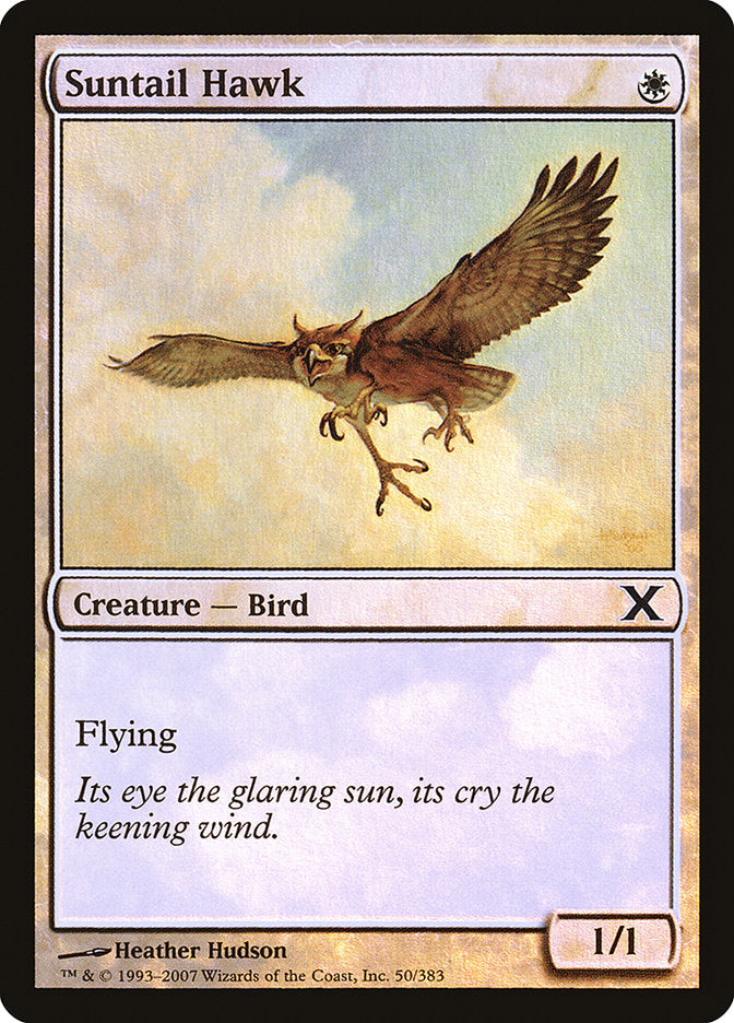 Suntail Hawk (Premium Foil) [Tenth Edition] - Evolution TCG