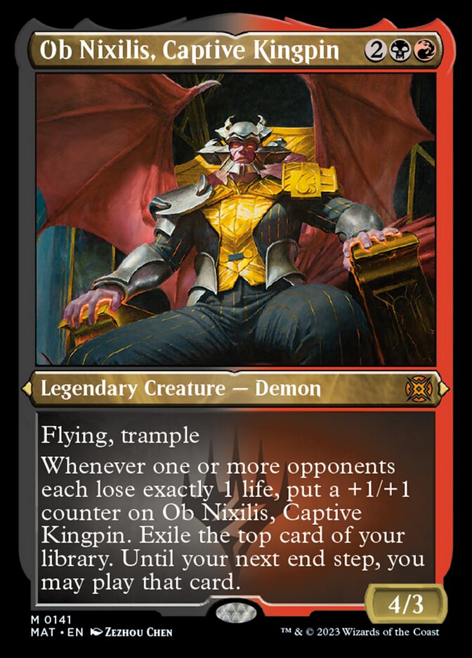 Ob Nixilis, Captive Kingpin (Foil Etched) [March of the Machine: The Aftermath] - Evolution TCG