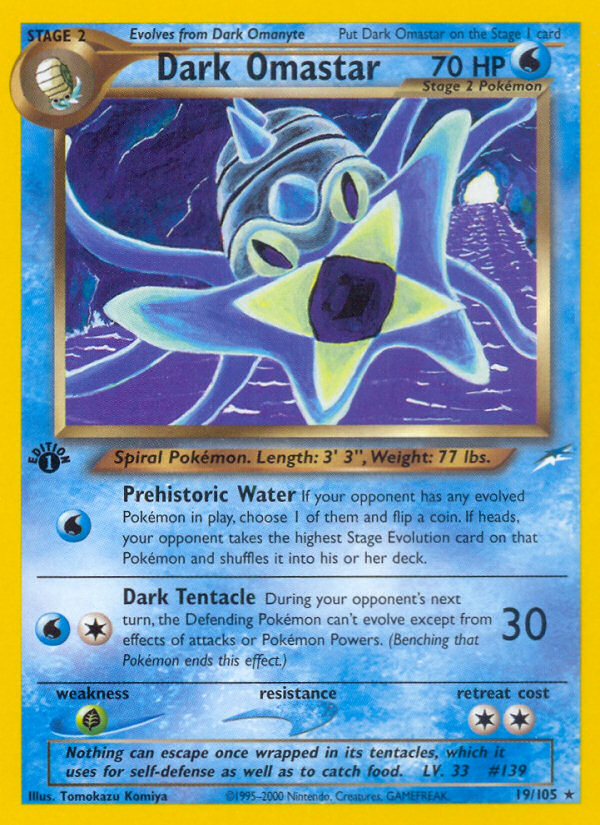 Dark Omastar (19/105) [Neo Destiny 1st Edition] - Evolution TCG