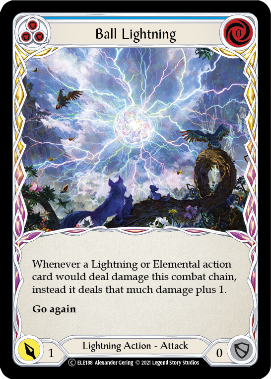 Ball Lightning (Blue) [U-ELE188] (Tales of Aria Unlimited)  Unlimited Rainbow Foil - Evolution TCG